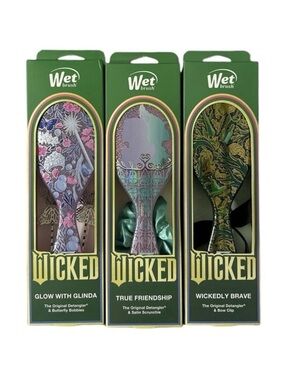 Wet Brush Wicked Detangler Brushes Glow w/ Glinda True Friendship Wickedly Brave